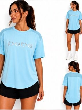 Bebe Sky Blue Short Sleeve Tee